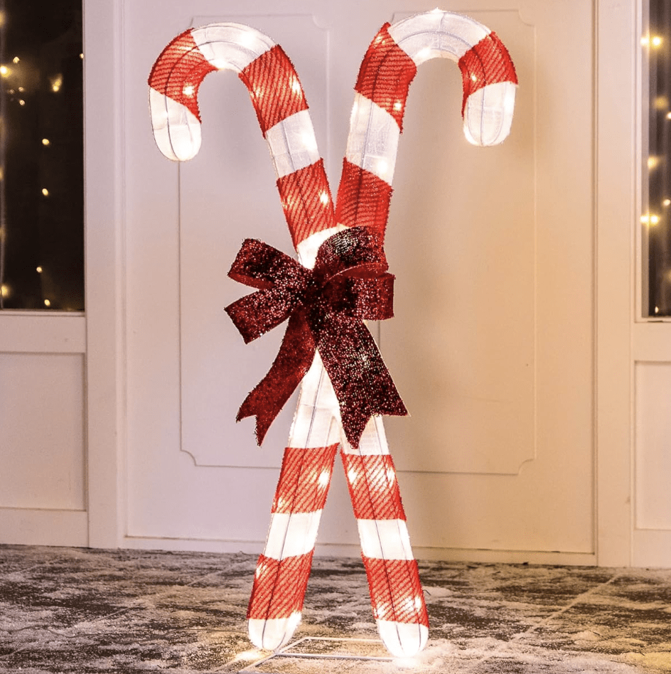 Christmas Candy Cane Yard Decor!
